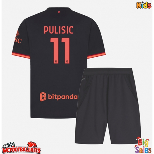 AC Milan Christian Pulisic #11 Replica Third Stadium Kit for Kids 2026-27 Short Sleeve (+ pants)